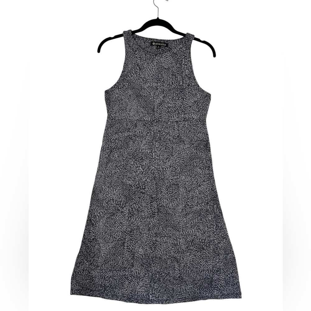 Athleta Santorini Navy and White Textured Casual Dress Size Small EUC - Picture 4 of 9